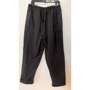 Tingley Mens Black Elastic Waist Drawstring  Rain Waterproof Pants L